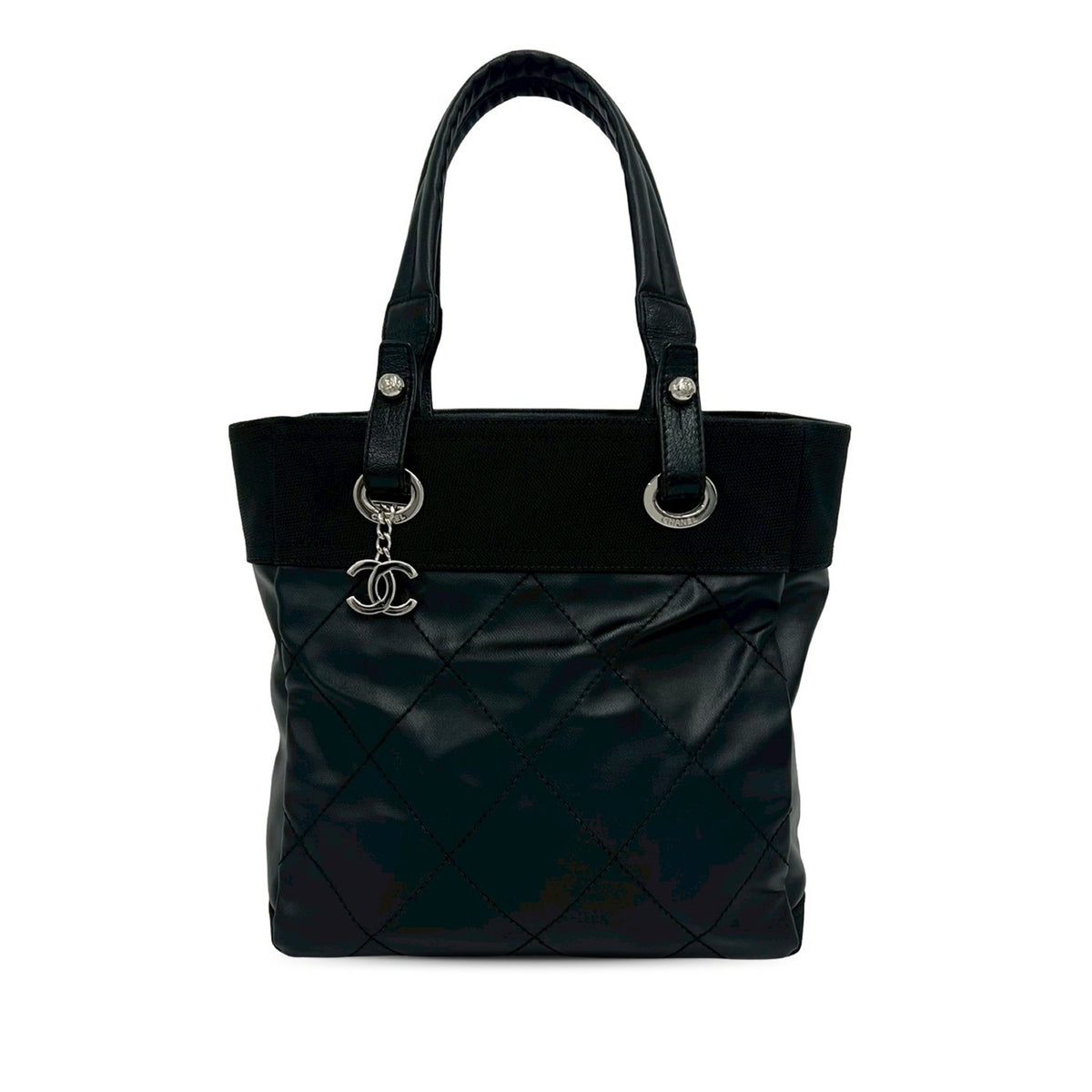 Chanel Small Quilted Coated Canvas Paris Biarritz Tote