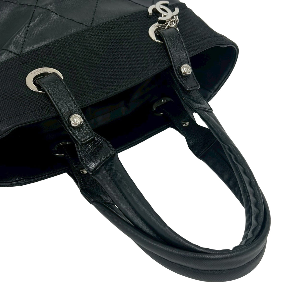 Chanel Small Quilted Coated Canvas Paris Biarritz Tote