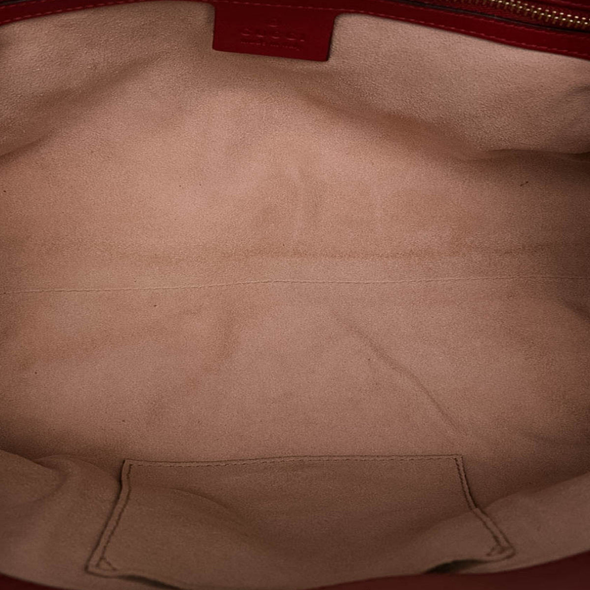 Gucci Small Calfskin Bamboo Nymphaea Satchel — Red