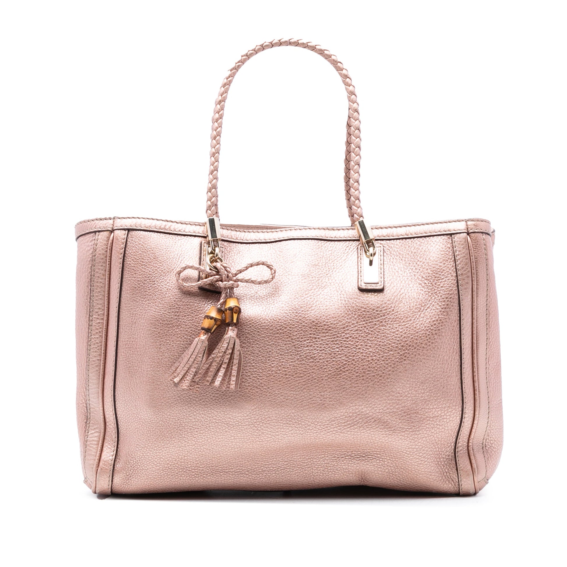 Gucci Medium Metallic Leather Bella Tote
