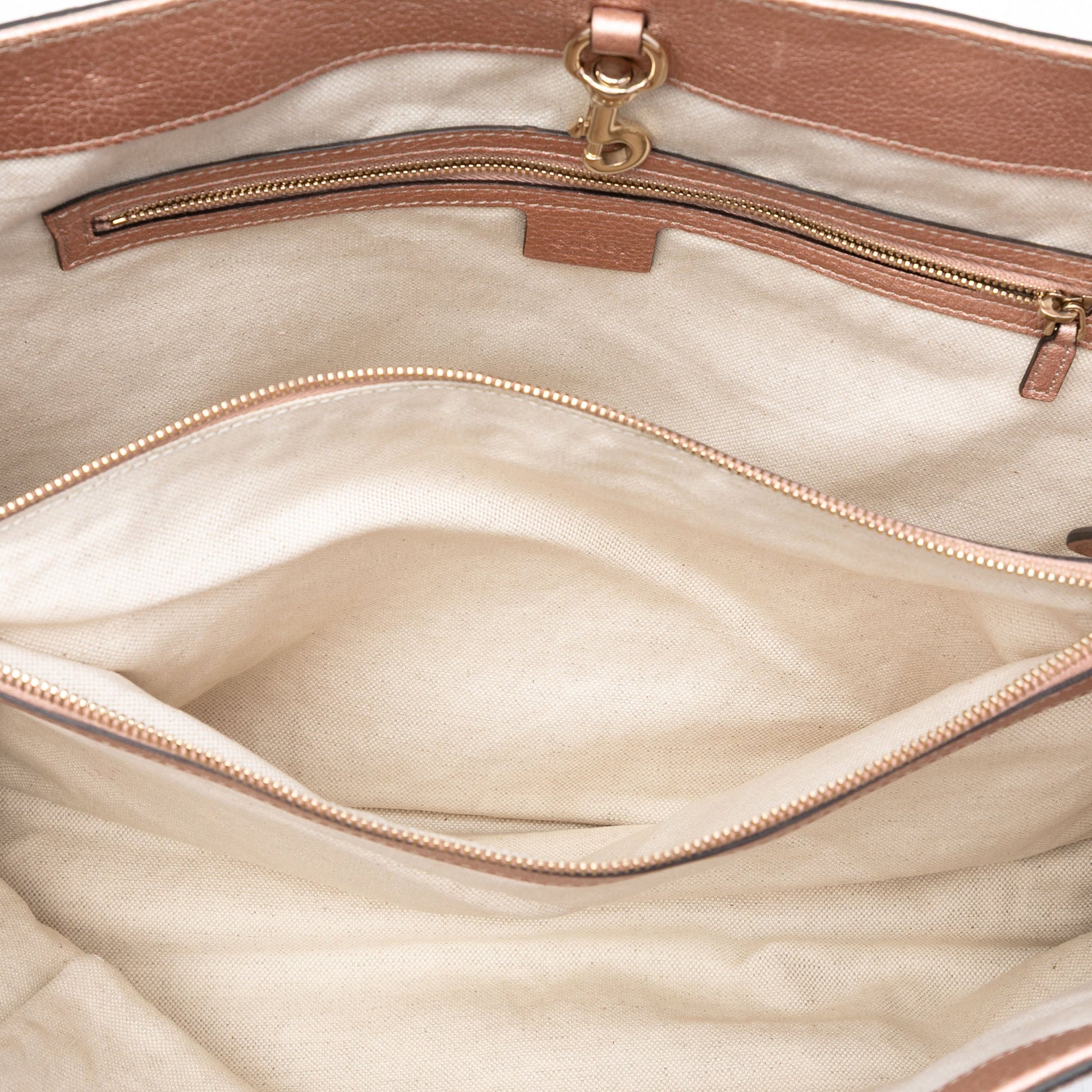 Gucci Medium Metallic Leather Bella Tote