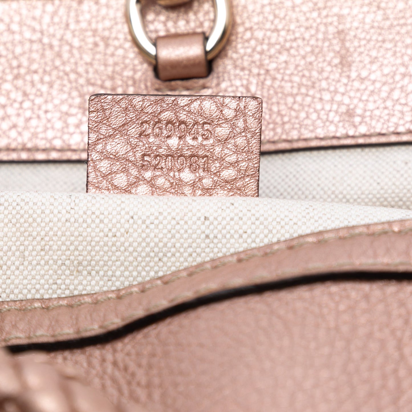 Gucci Medium Metallic Leather Bella Tote