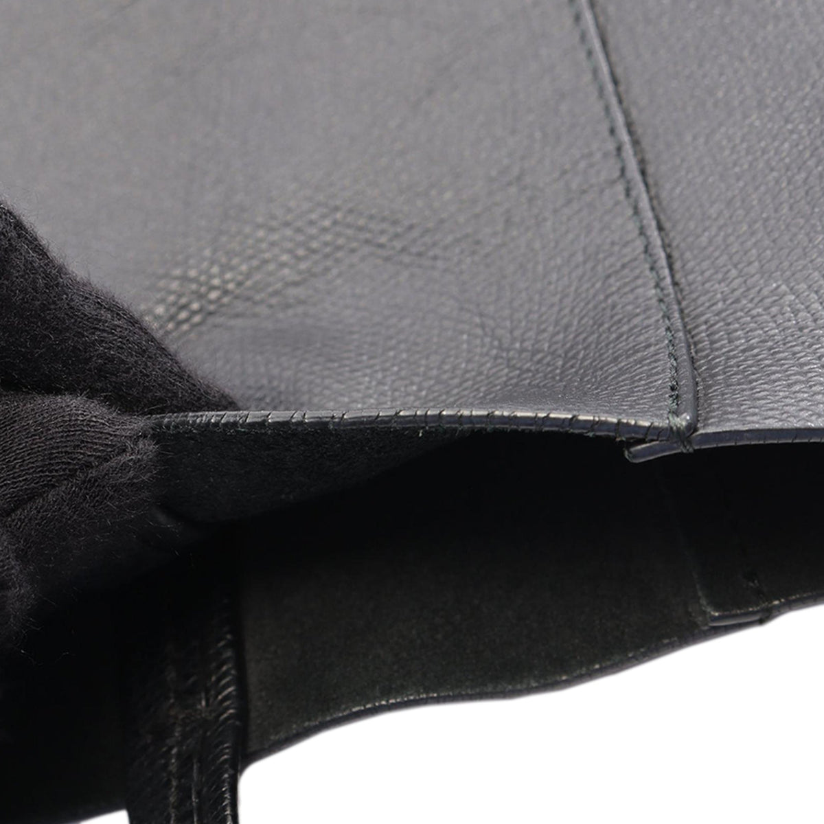 Celine Small Grained Calfskin Vertical Cabas Satchel — Black