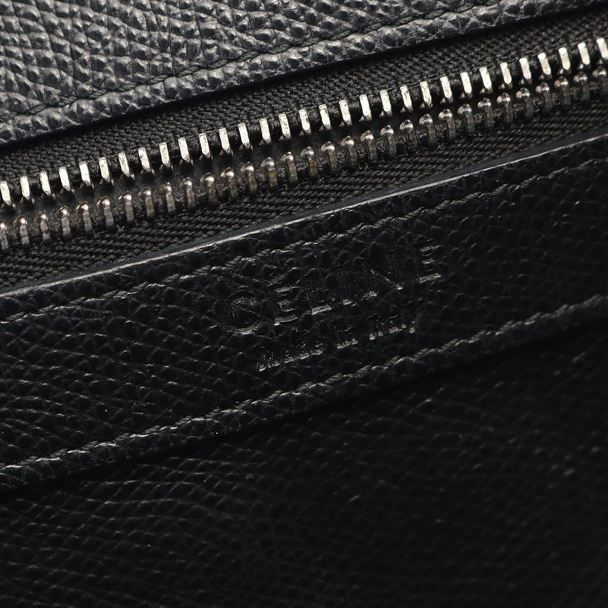 Celine Small Grained Calfskin Vertical Cabas Satchel — Black