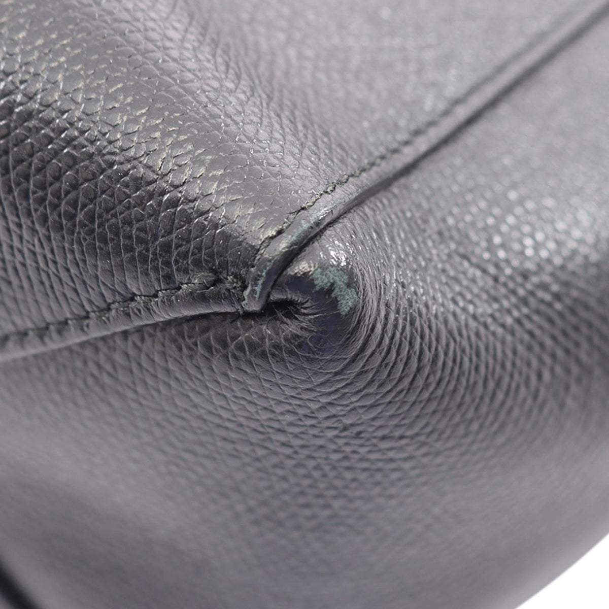 Celine Small Grained Calfskin Vertical Cabas Satchel — Black