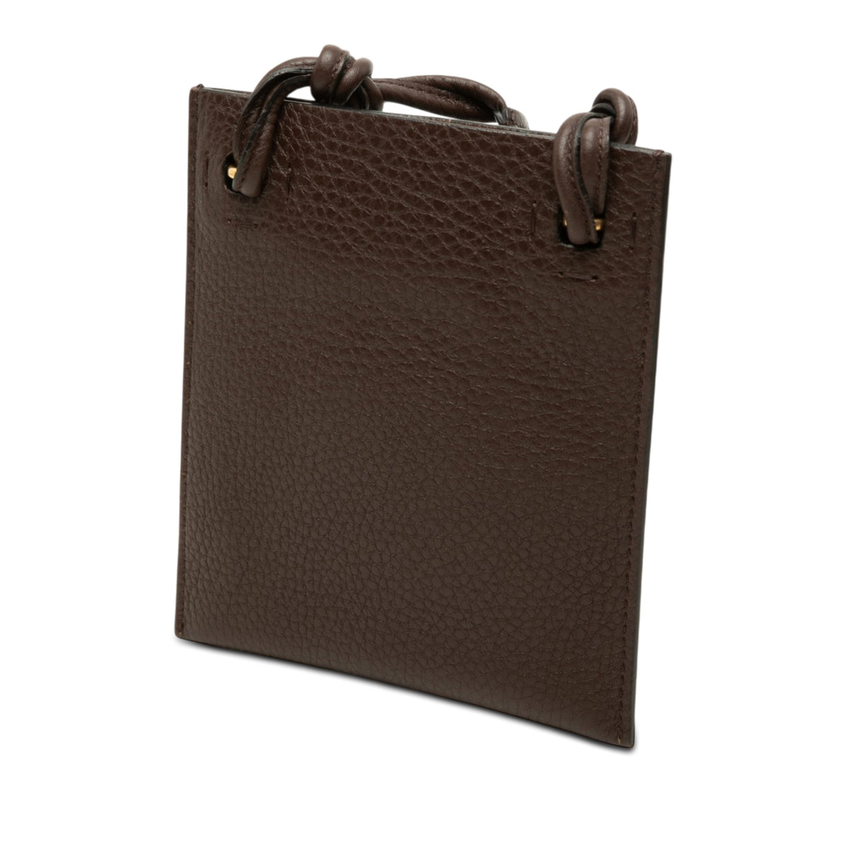 Valentino Mini Grained Calfskin Rockstud Identity Crossbody — Brown