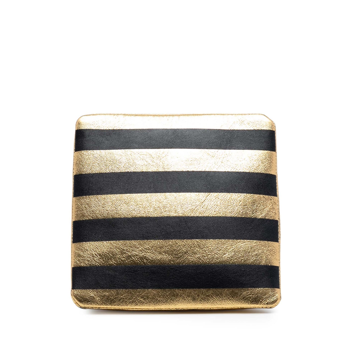 Metallic Lambskin Kheops Pyramid Clutch