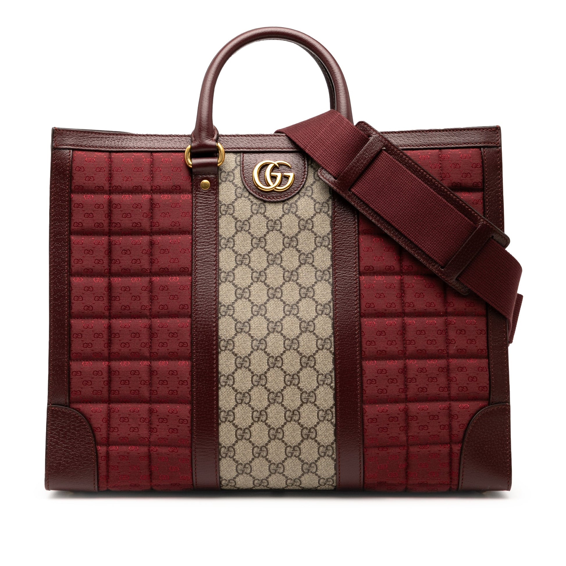 Gucci Medium GG Supreme and Quilted Mini GG Canvas Double G Tote