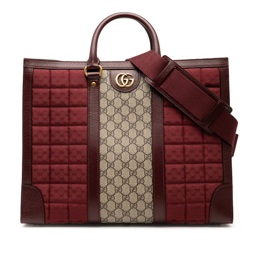 Gucci Medium GG Supreme and Quilted Mini GG Canvas Double G Tote