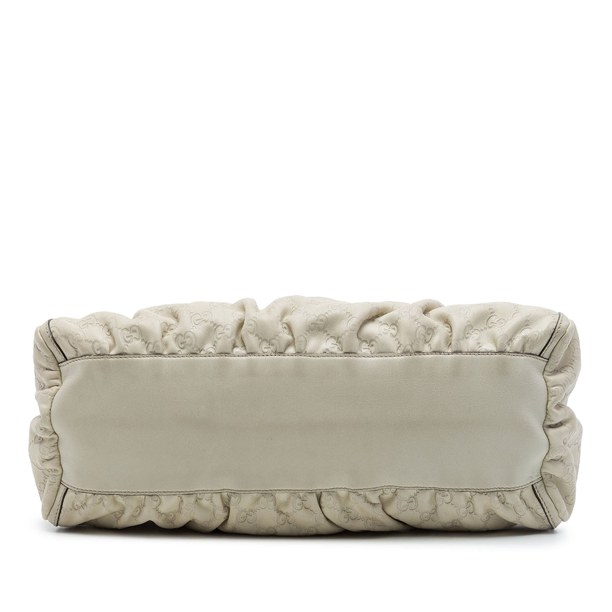 Gucci Guccissima Abbey D Ring Shoulder Bag — White