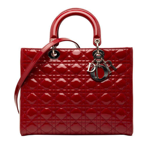 Dior Large Patent Cannage Lady Dior