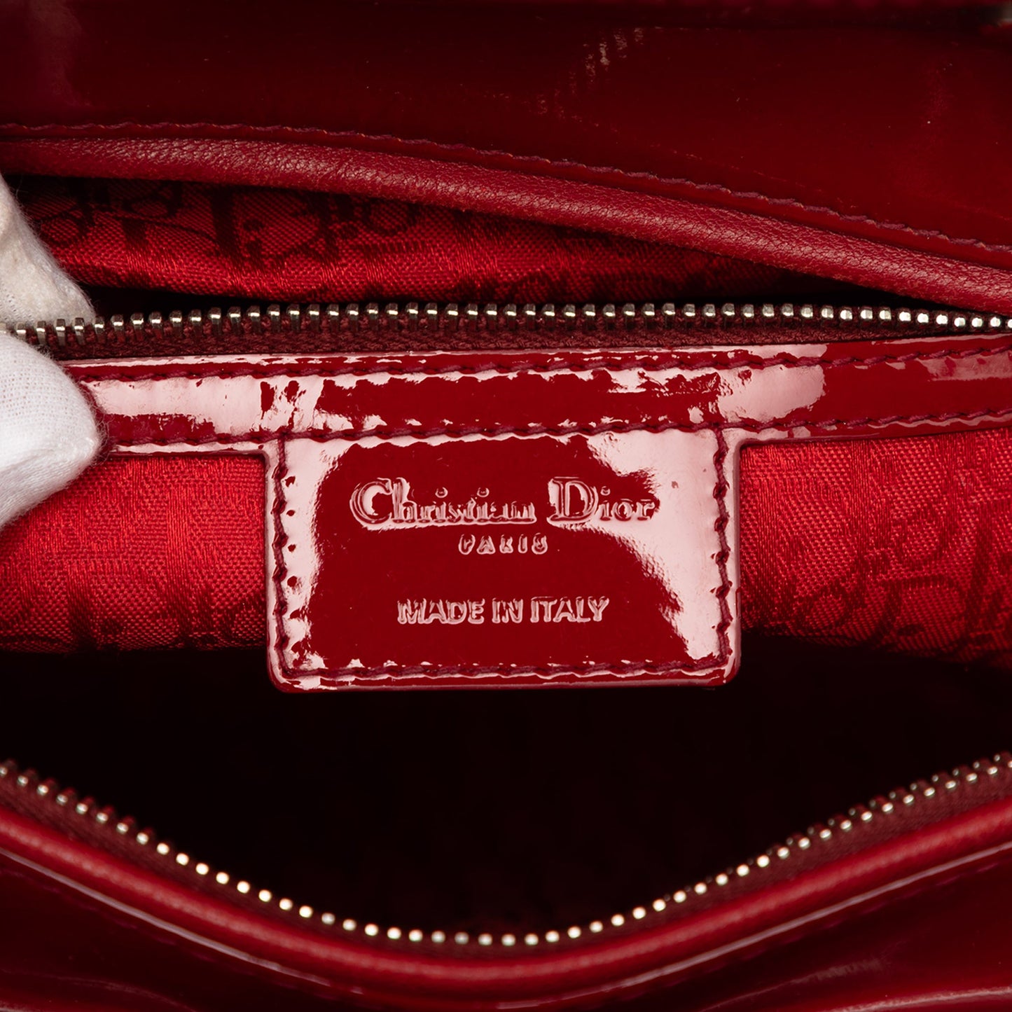 Dior Large Patent Cannage Lady Dior