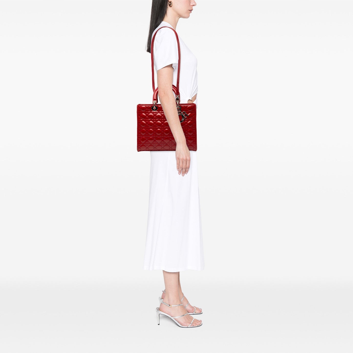 Dior Large Patent Cannage Lady Dior