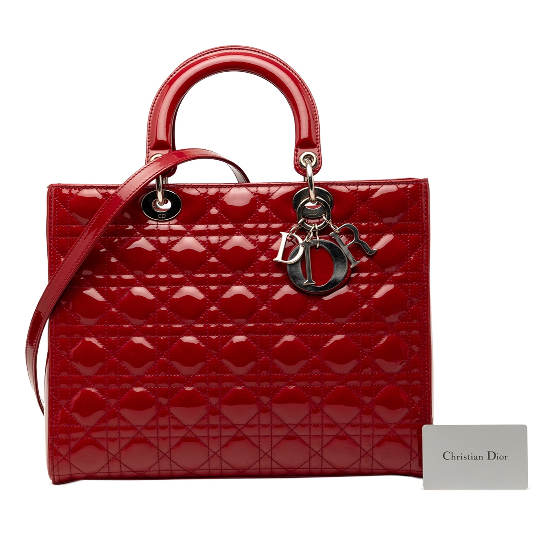 Dior Large Patent Cannage Lady Dior