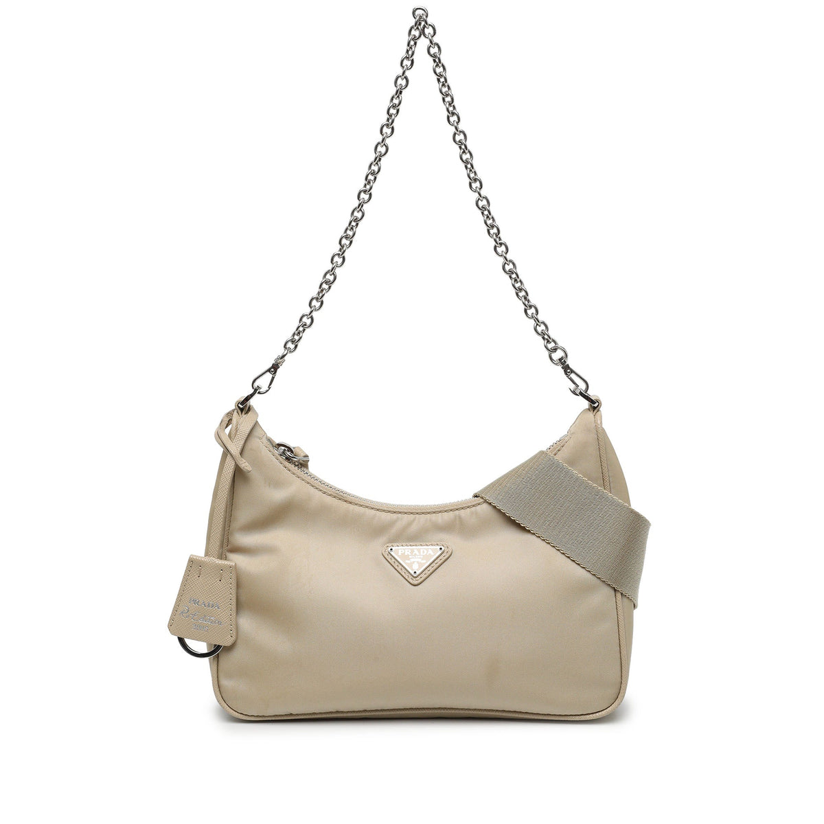 Prada Re Nylon Re Edition 2005 Satchel — Beige