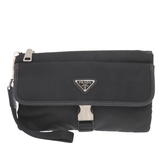 Prada Tessuto Buckle Clutch