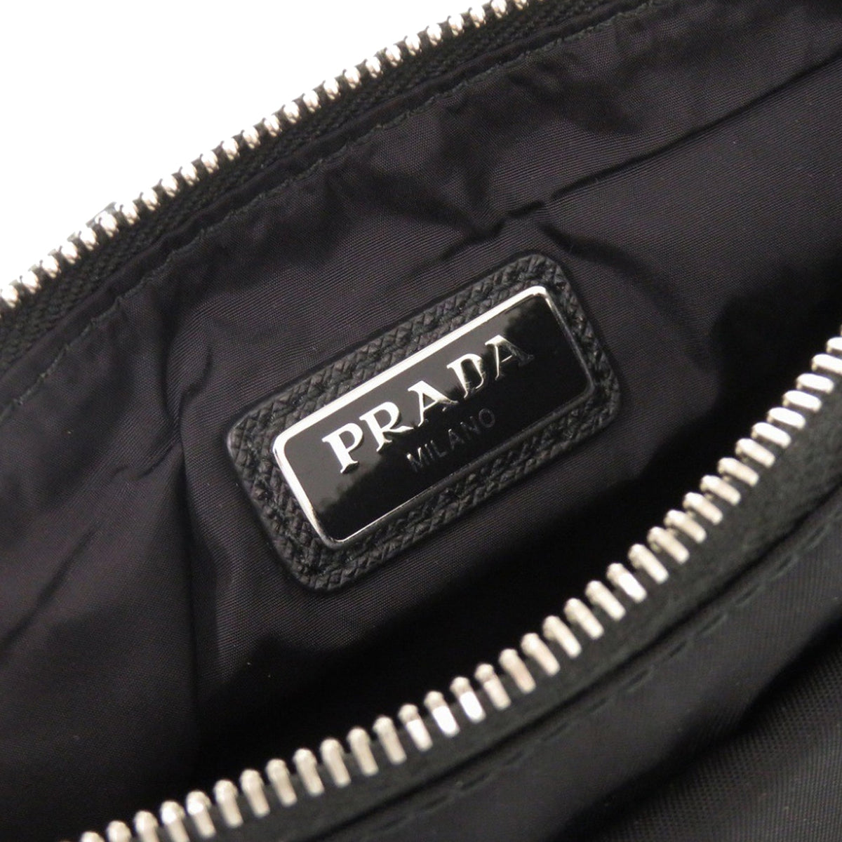 Prada Tessuto Buckle Clutch