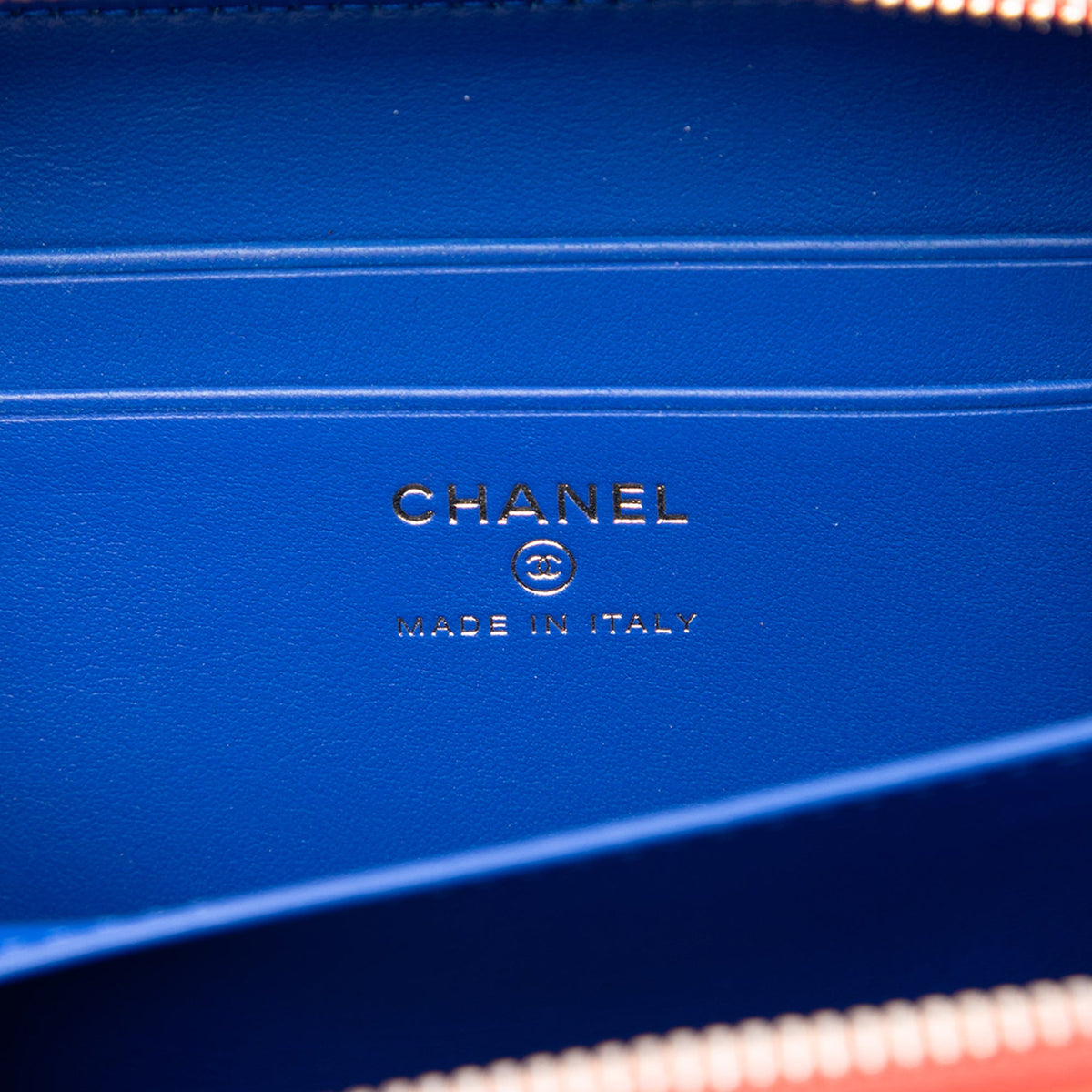 Chanel Mini Tricolor Caviar CC Filigree Vanity Case — Blue
