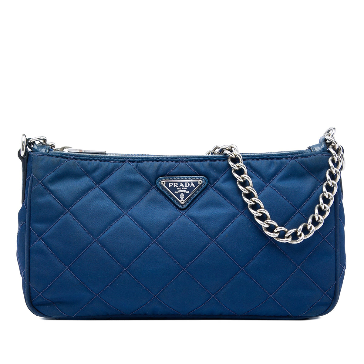 Prada Impuntu Tessuto Satchel — Blue