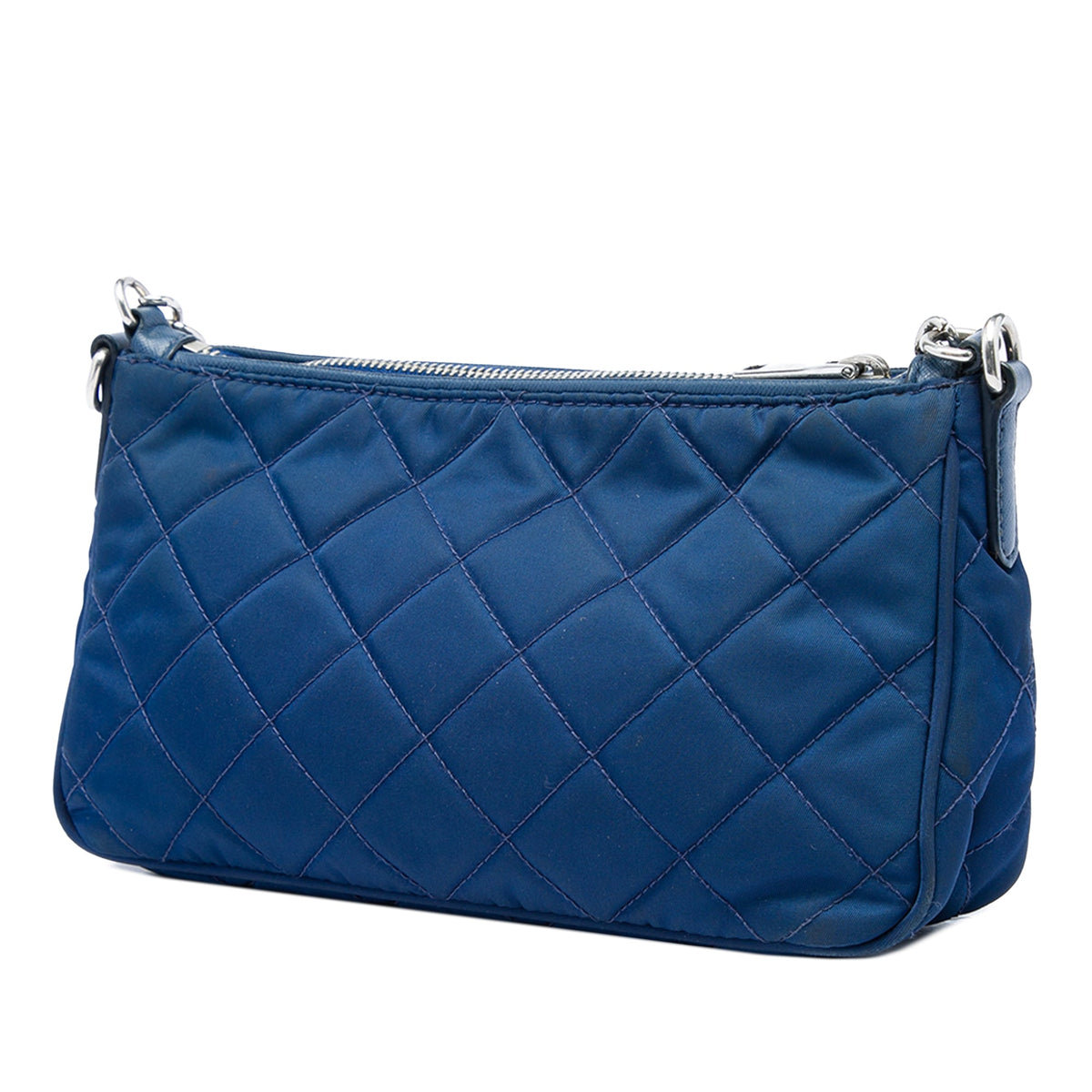 Prada Impuntu Tessuto Satchel — Blue