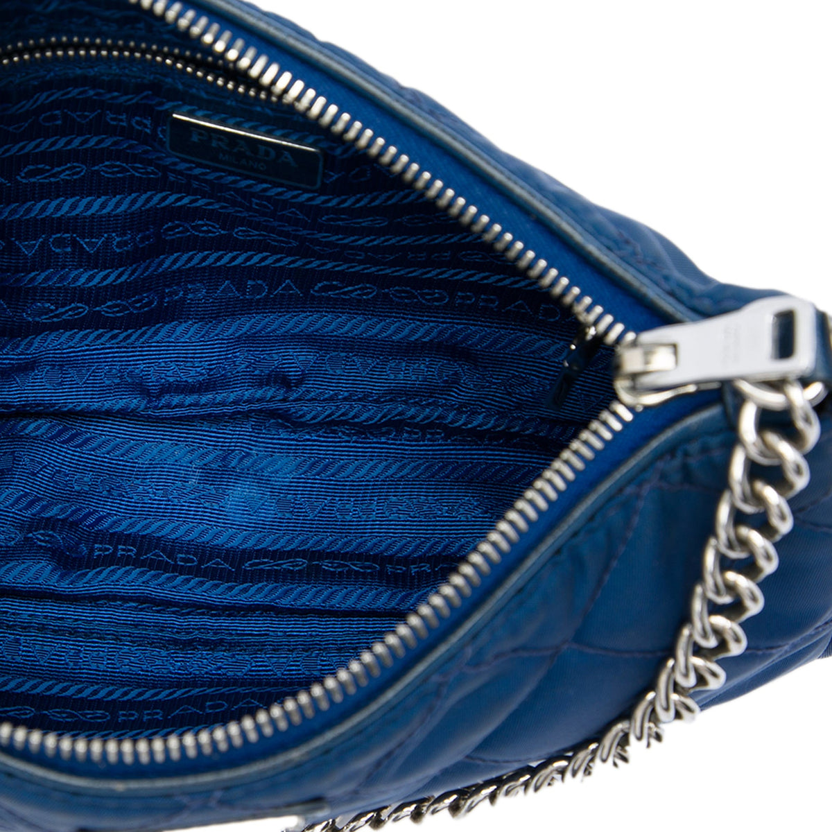 Prada Impuntu Tessuto Satchel — Blue