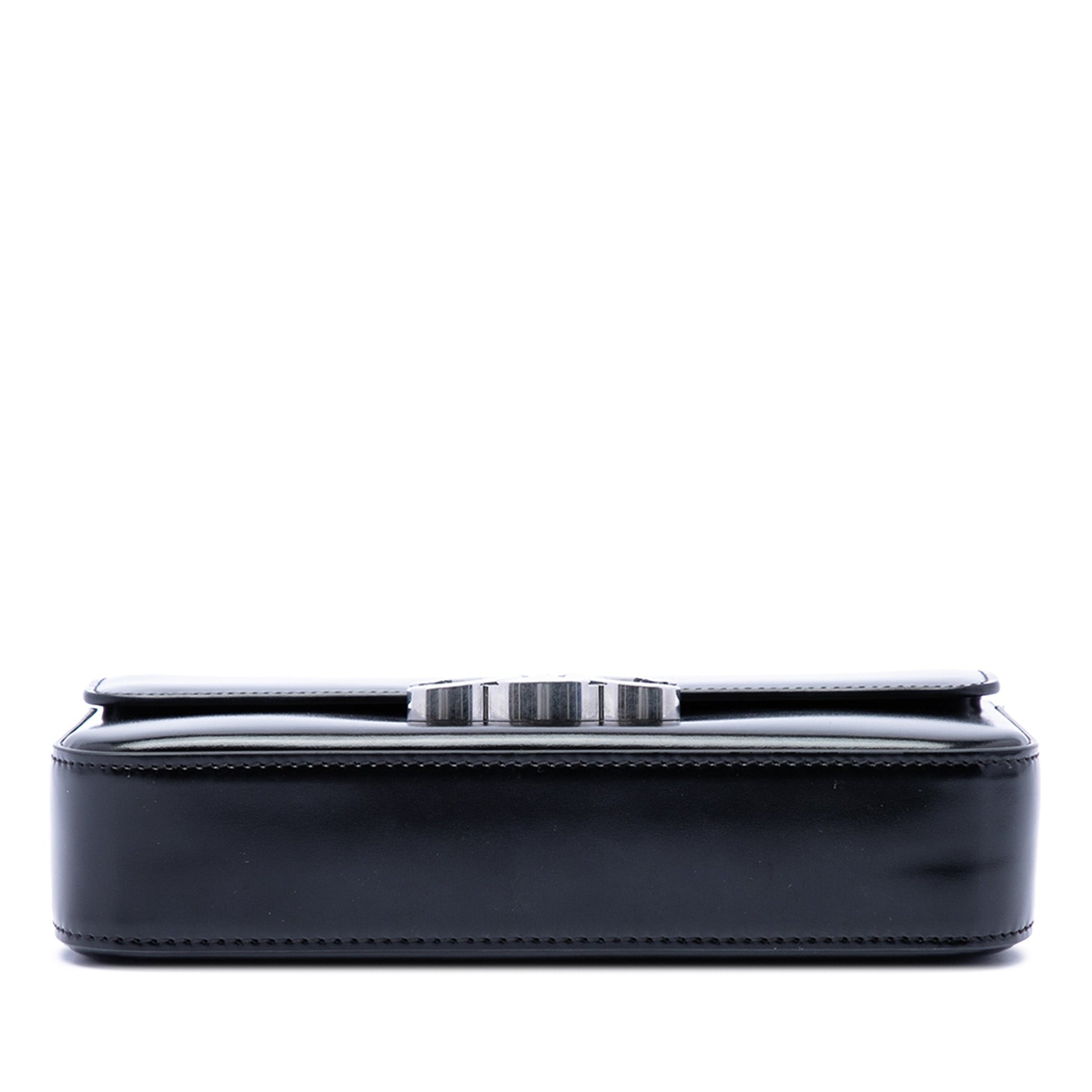 Celine Shiny Calfskin Triomphe Claude Shoulder Bag