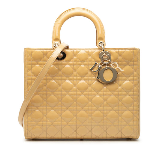 Dior Large Patent Cannage Lady Dior
