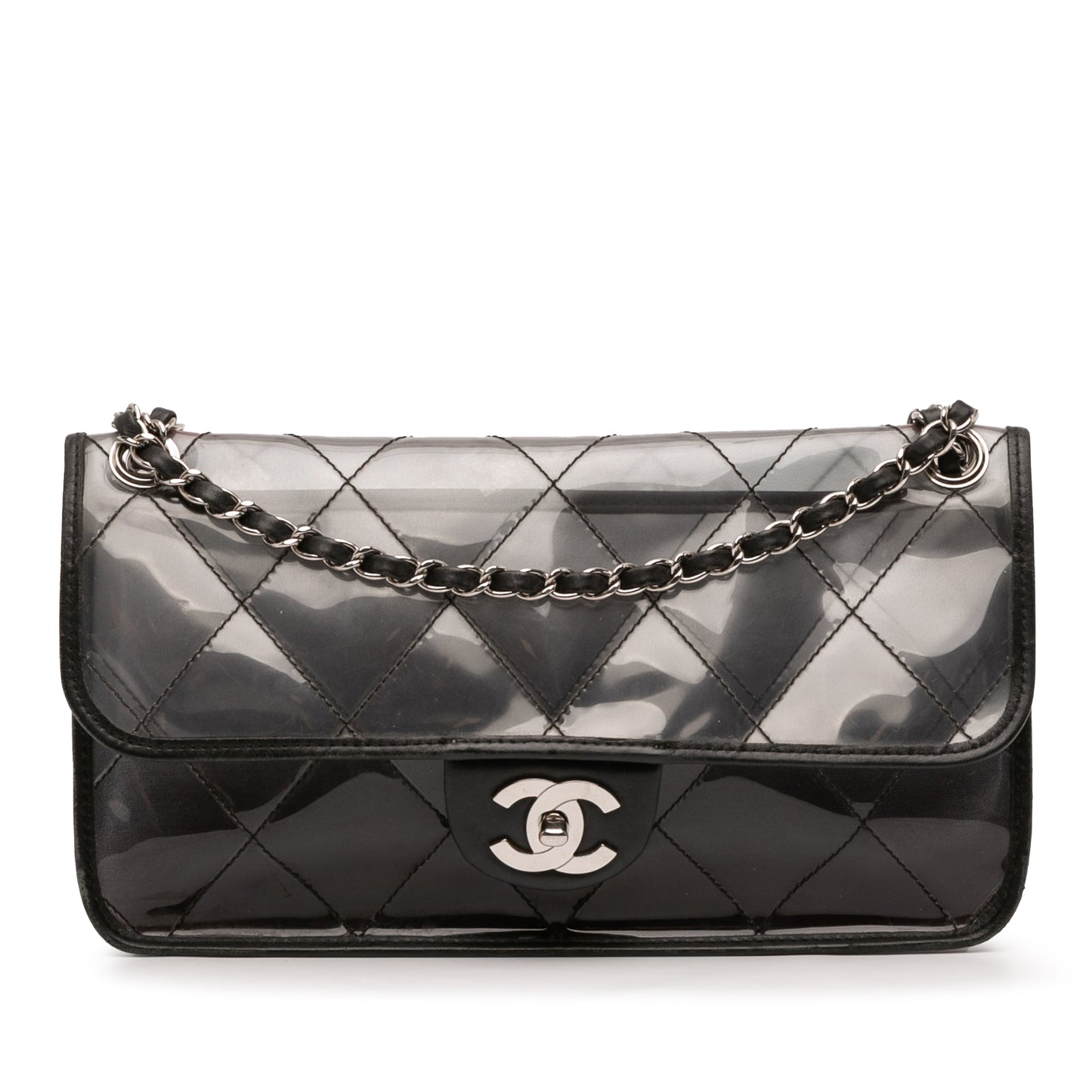 Chanel Stitched PVC and Calfskin Naked Flap