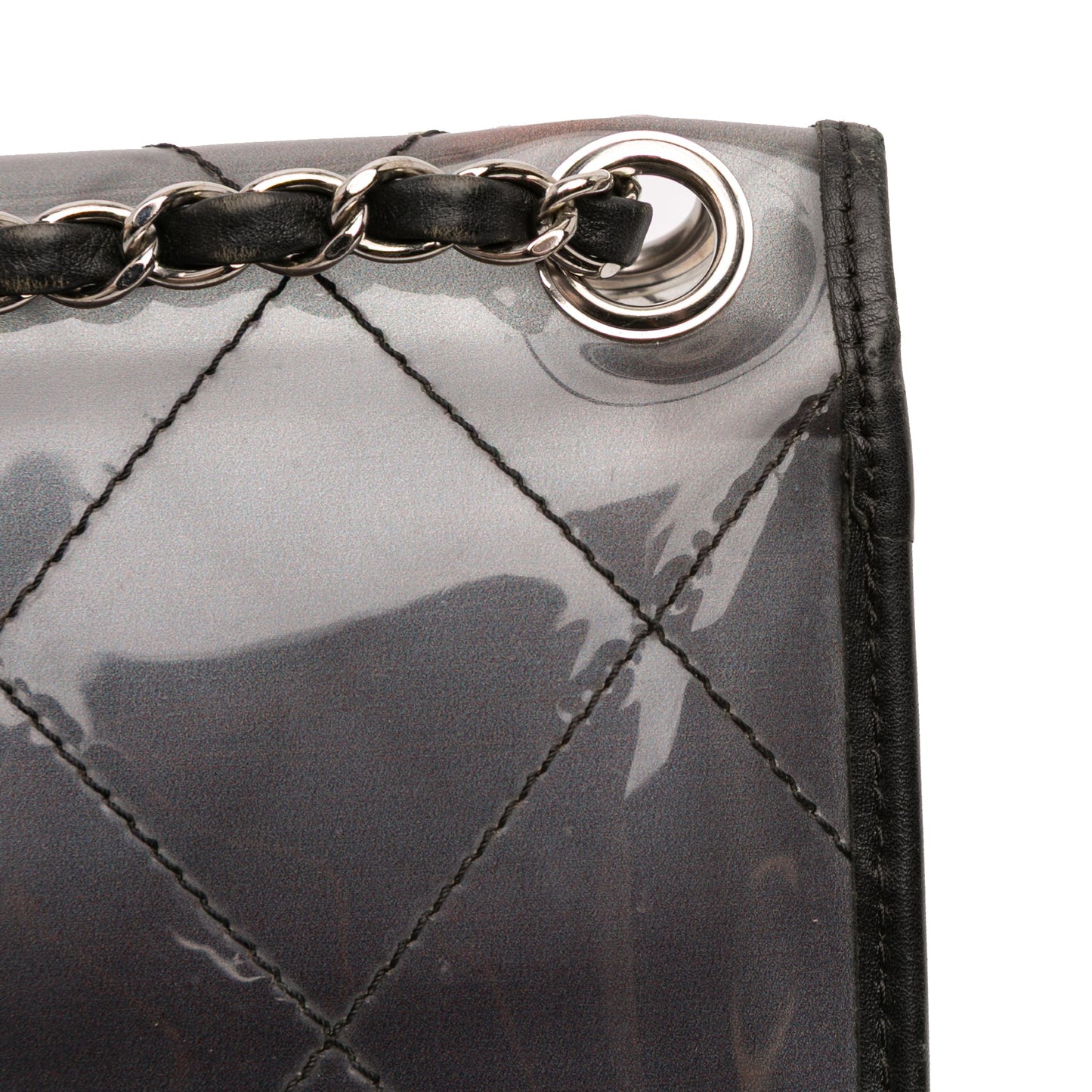 Chanel Stitched PVC and Calfskin Naked Flap