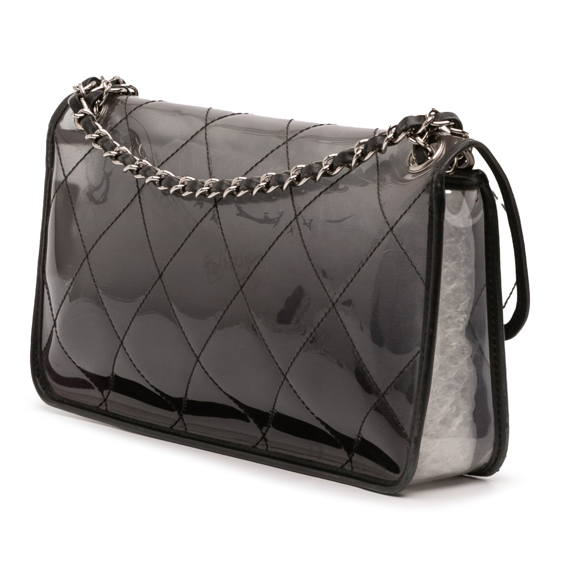 Chanel Stitched PVC and Calfskin Naked Flap
