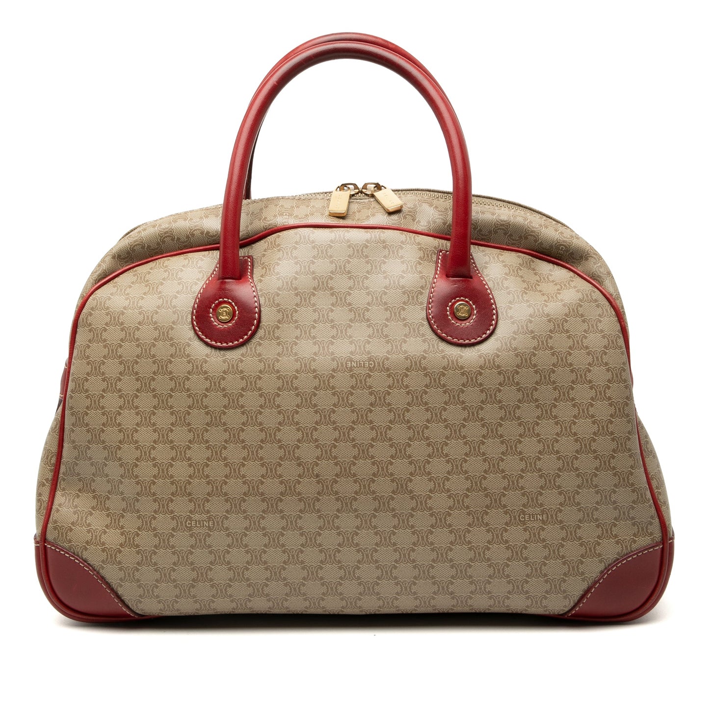 Celine Macadam Coated Canvas Handbag