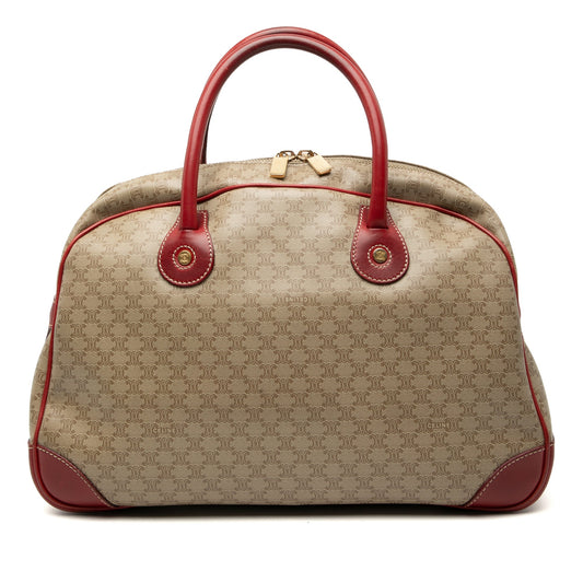 Celine Macadam Coated Canvas Handbag