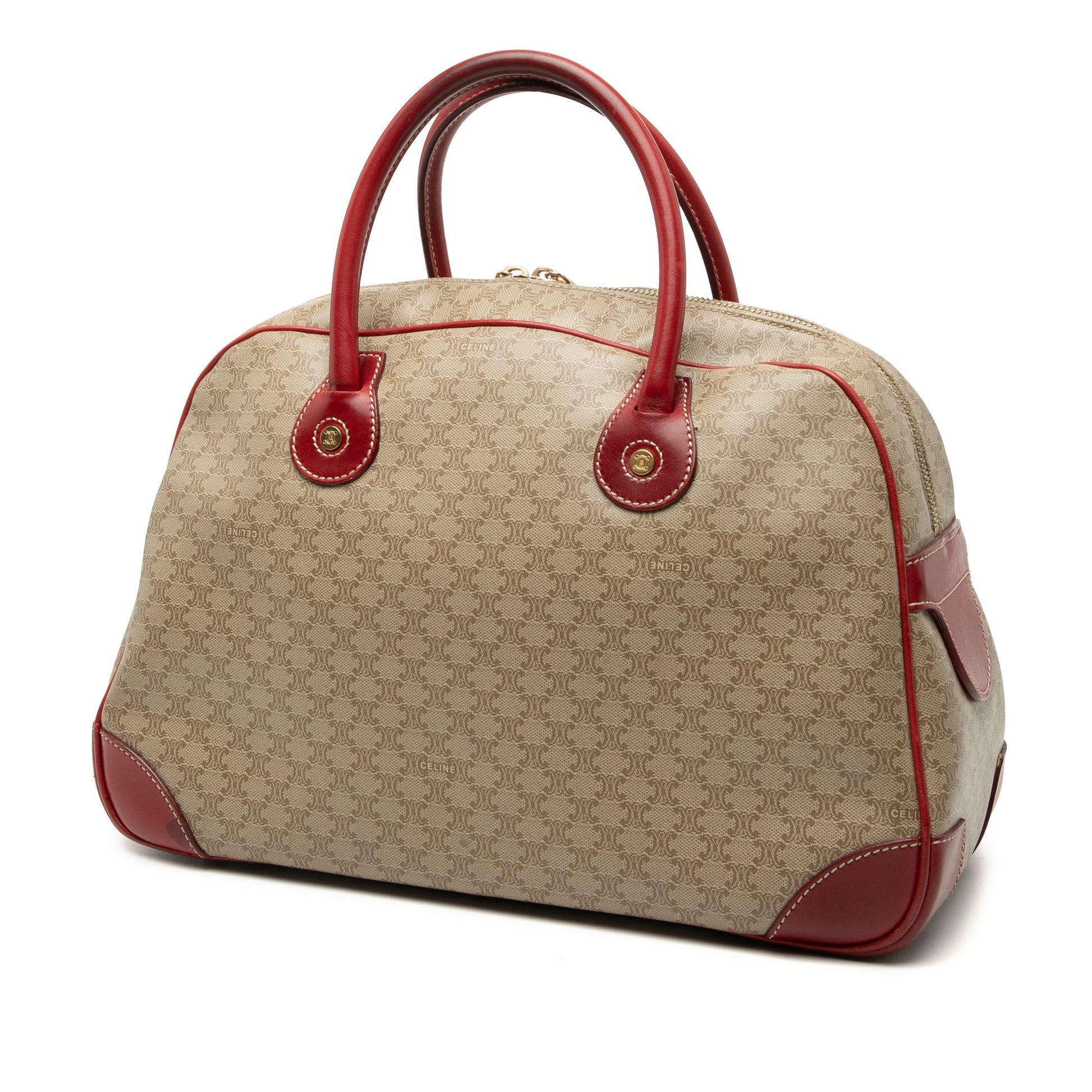 Celine Macadam Coated Canvas Handbag