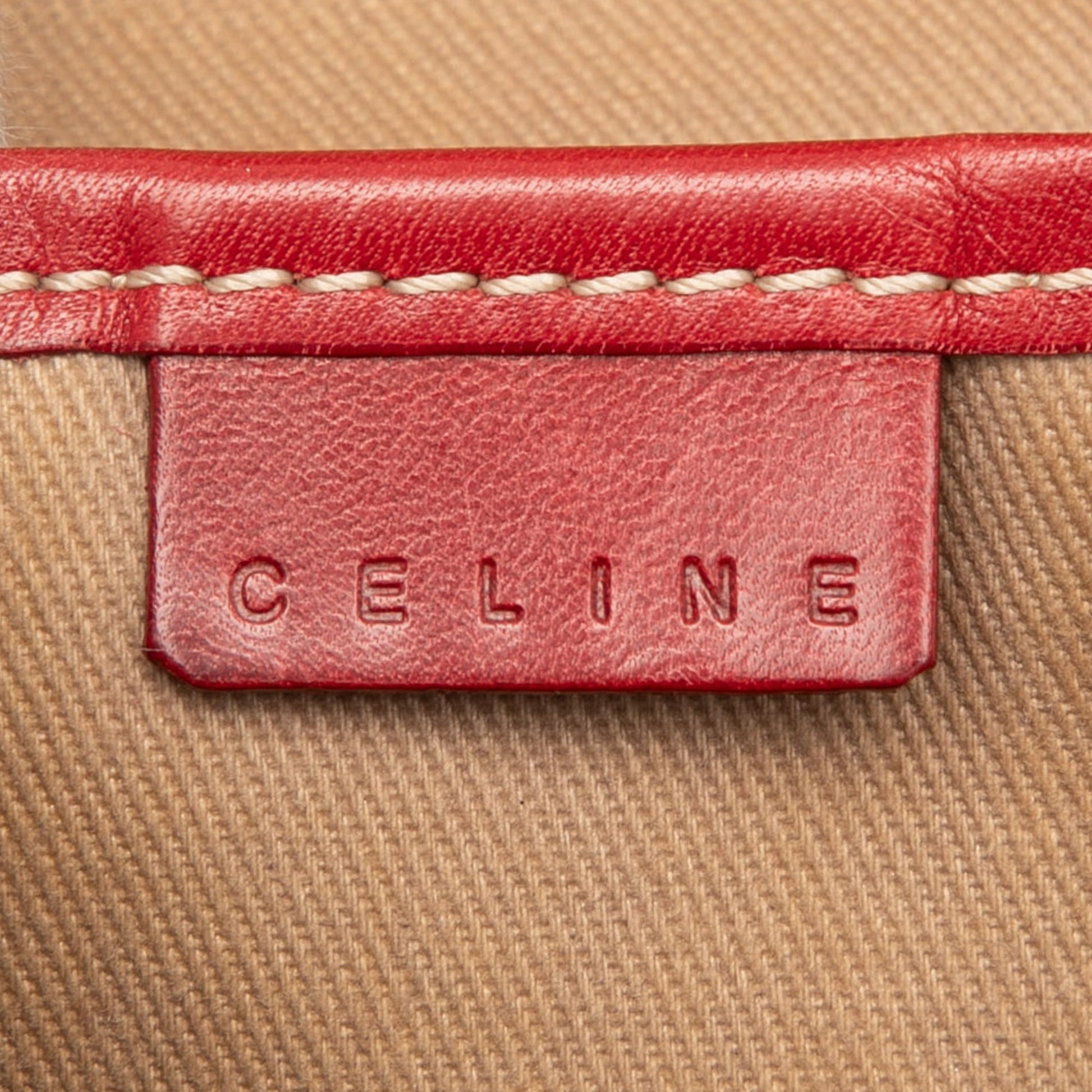 Celine Macadam Coated Canvas Handbag