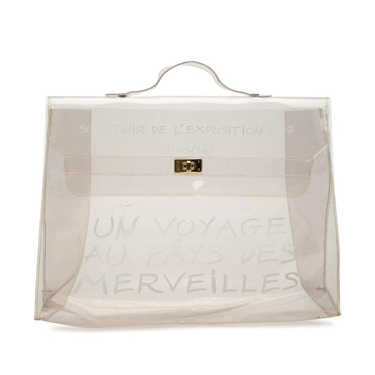 Hermès Vinyl Souvenir De L Exposition Kelly Handbag