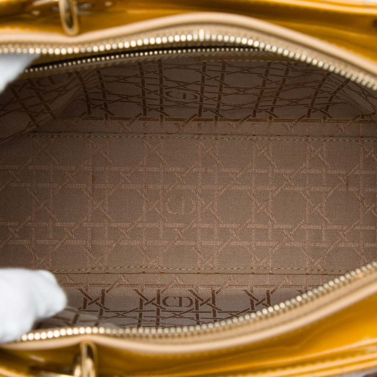 Dior Large Patent Cannage Lady Dior