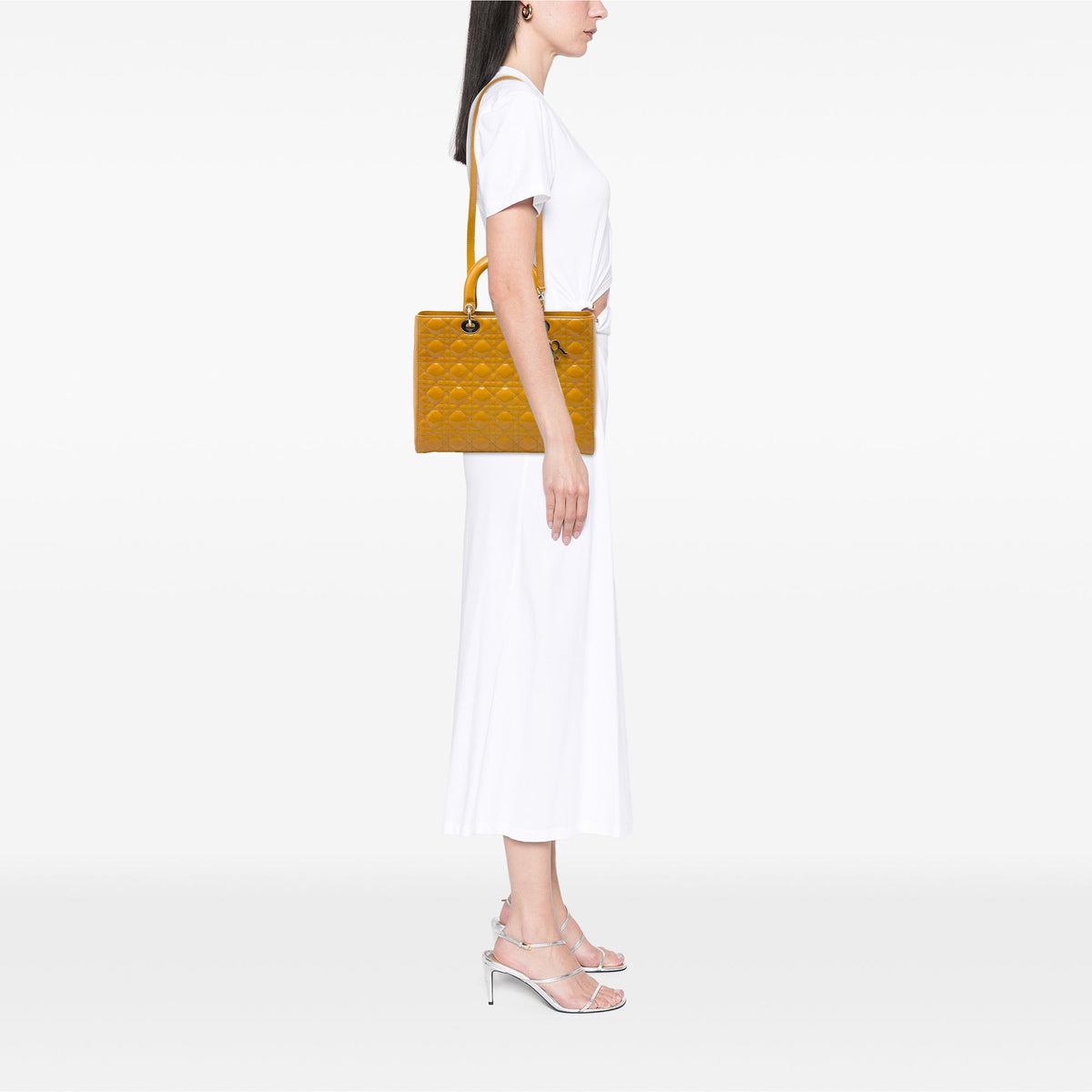Dior Large Patent Cannage Lady Dior