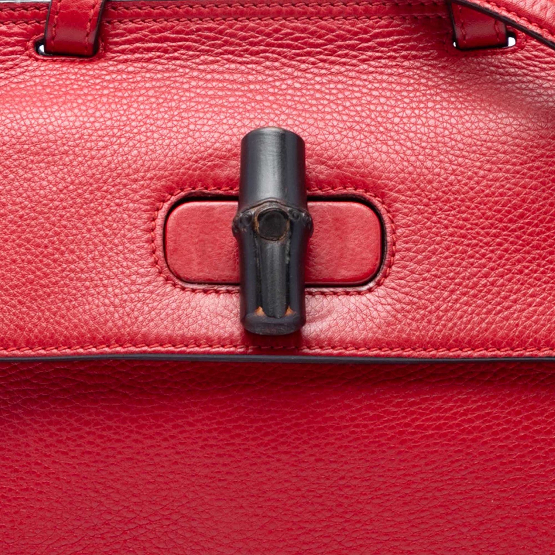 Gucci Small Calfskin Bamboo Daily Satchel