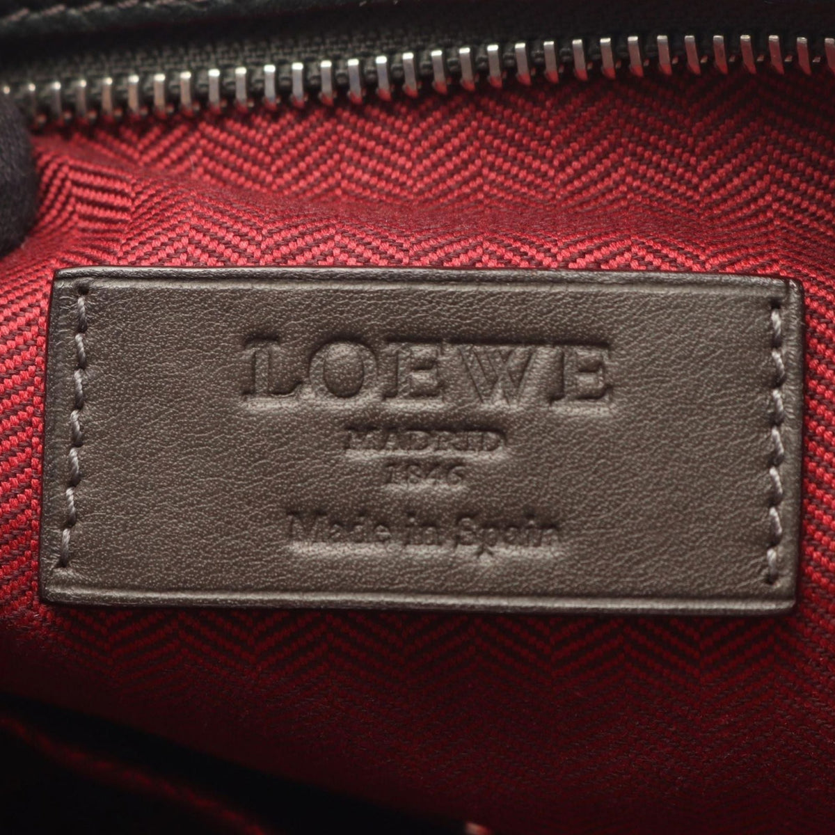LOEWE Leather Anagram Crossbody — Green