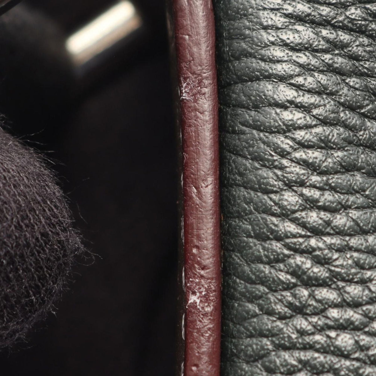 LOEWE Leather Anagram Crossbody — Green
