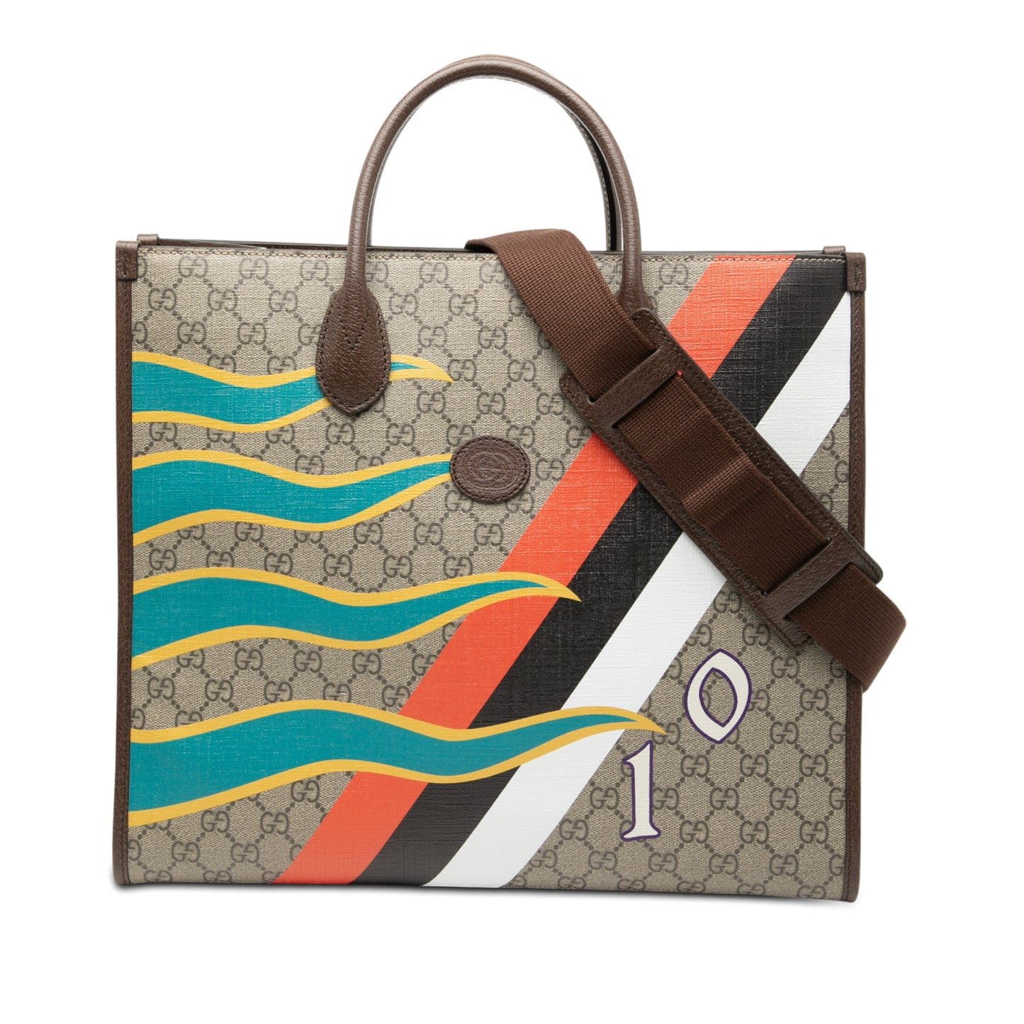 Gucci Medium GG Supreme 100 Centum Anniversary Calfskin Retro Interlocking G Tote