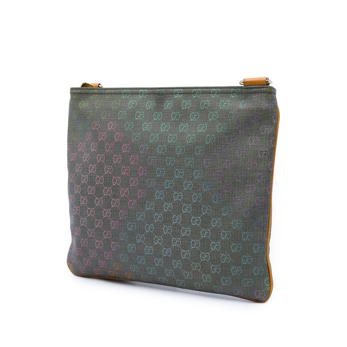Gucci Multicolor GG Supreme Crossbody — Gray