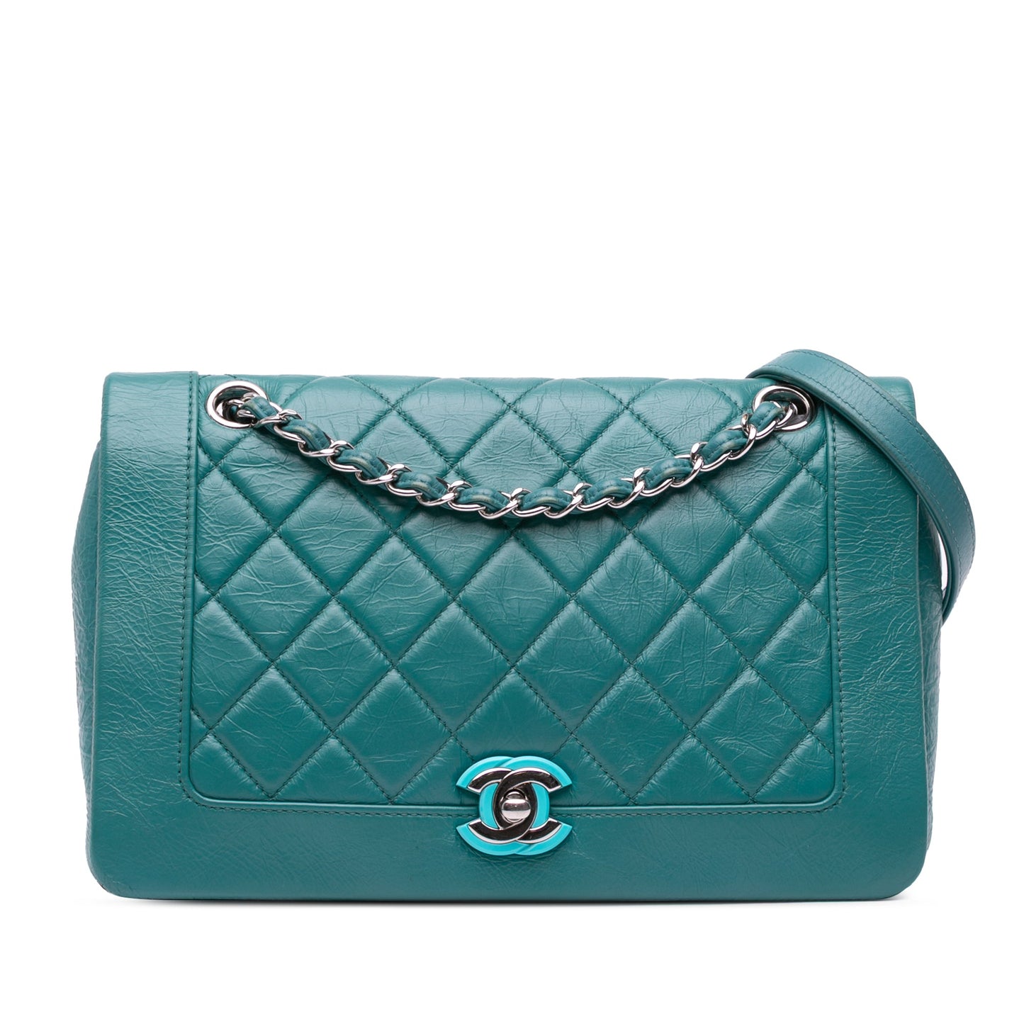 Chanel Medium Crumpled Calfskin Bi Vintage Full Flap