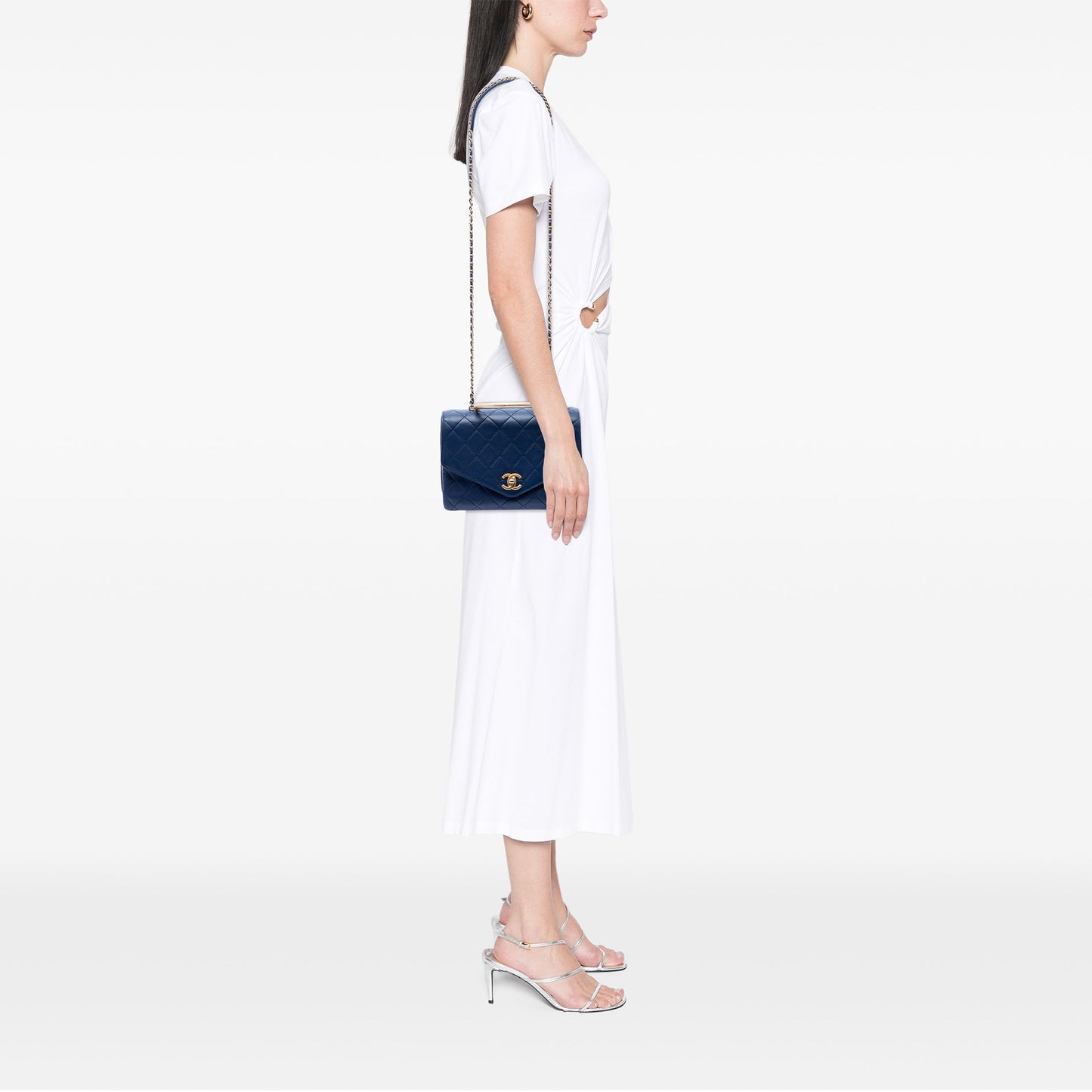 Chanel CC Quilted Calfskin Metal Top Handle Envelope Flap