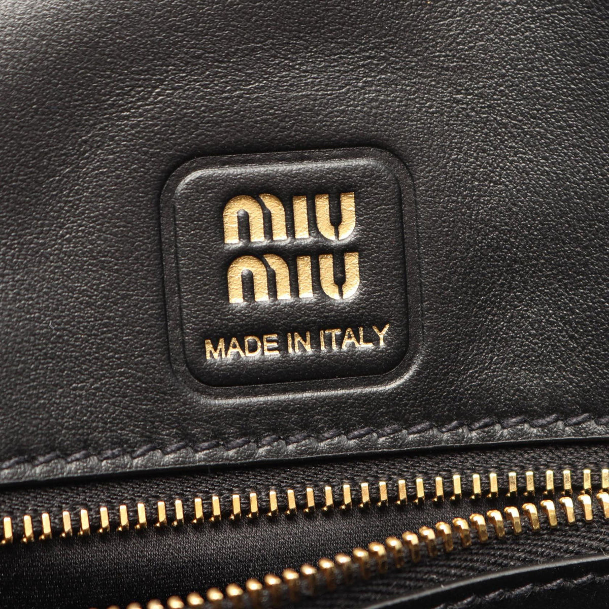 Miu Miu Leather Penny Satchel — Black