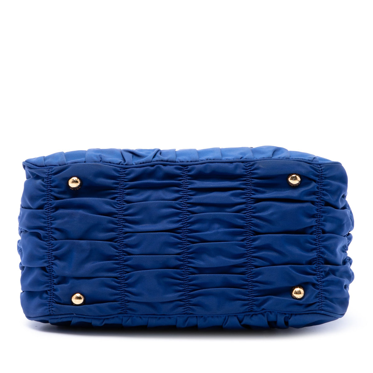 Prada Tessuto Gaufre Satchel — Blue