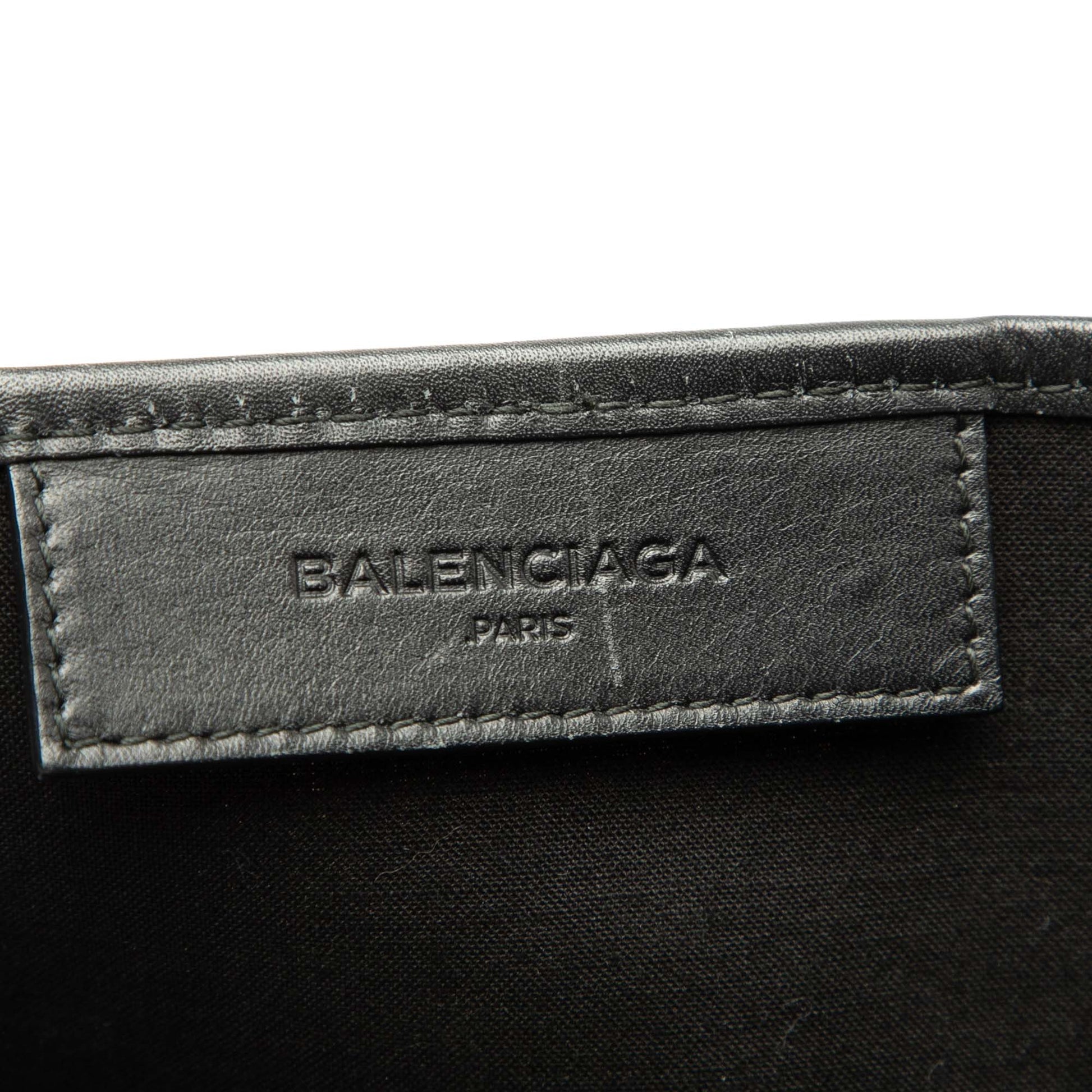 Balenciaga Canvas Navy Cabas Tote S