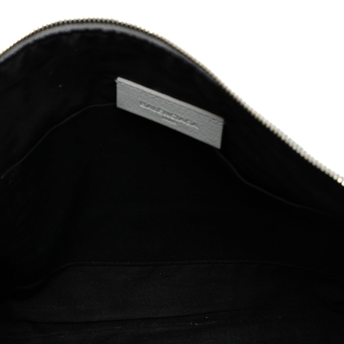 Balenciaga Calfskin Motocross Classic Zip Around Flat Clutch