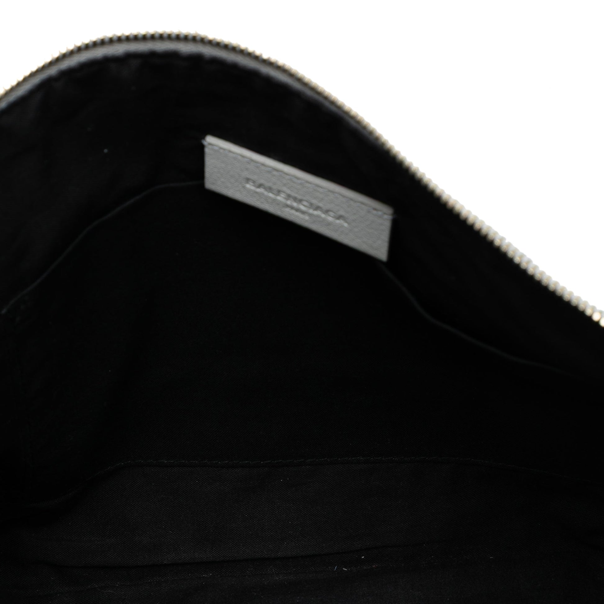 Balenciaga Calfskin Motocross Classic Zip Around Flat Clutch
