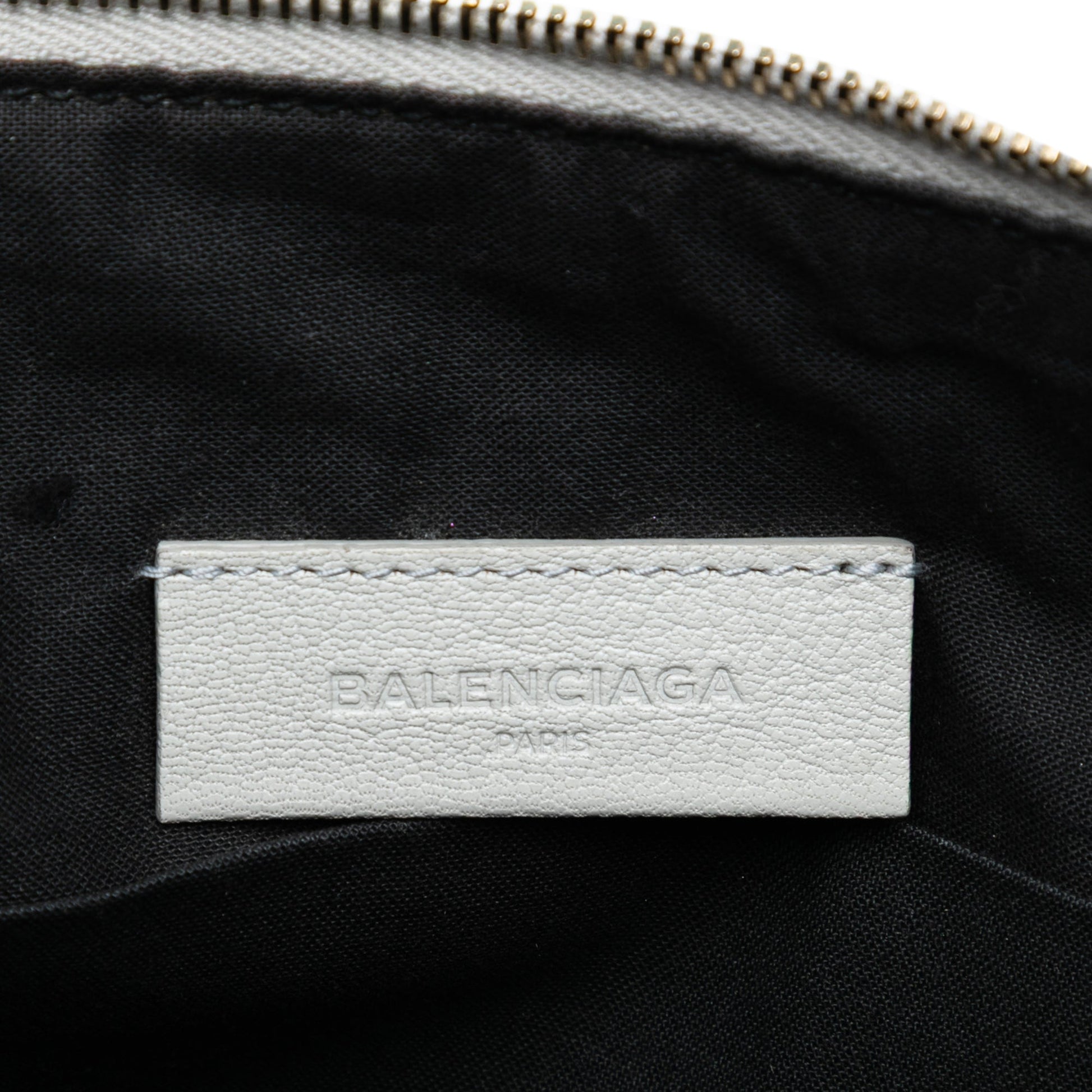 Balenciaga Calfskin Motocross Classic Zip Around Flat Clutch